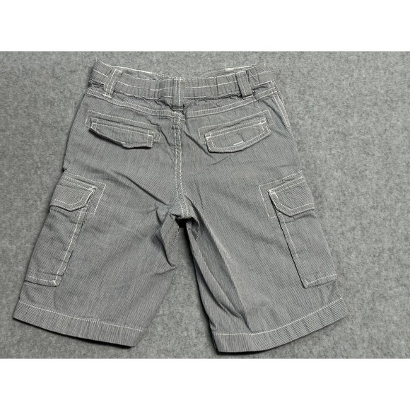 Greendog Cargo Shorts Boys 7 Blue White Pinstripe Twill Cotton Pockets Casual - Picture 2 of 9